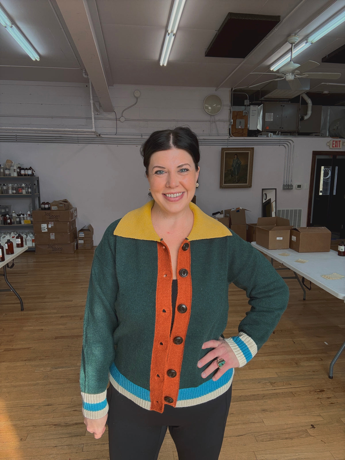 Grandpa's Colorblock Cardigan