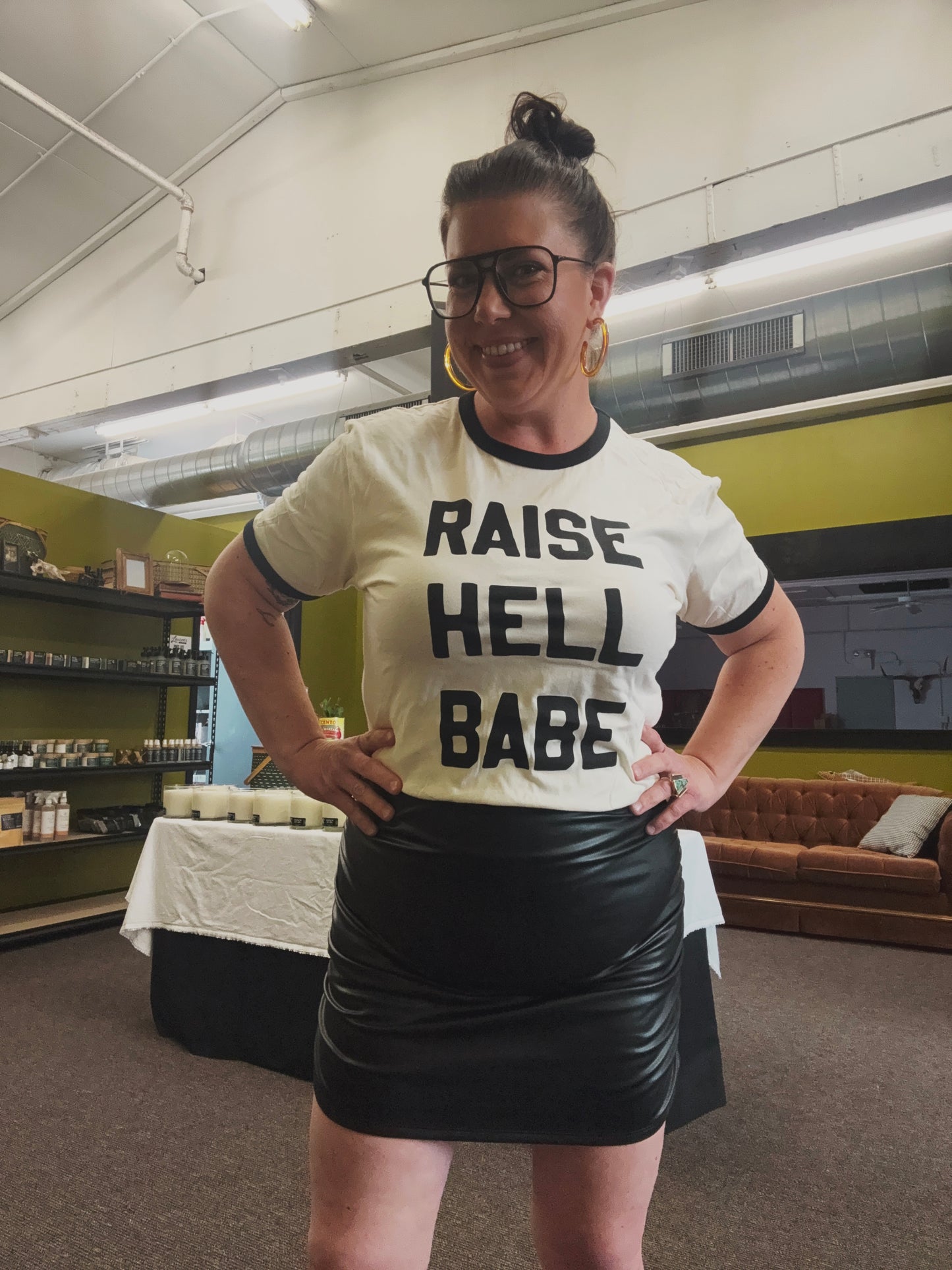 Raise Hell Babe Ringer Tee